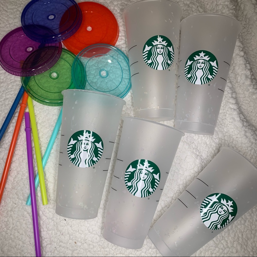 Starbucks Summer 2021 confetti Cold Cup Set